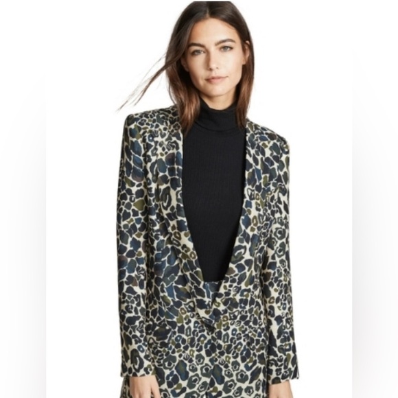 Smythe Leopard-print Camouflage Boyfriend Blazer - Picture 8 of 14